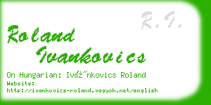 roland ivankovics business card